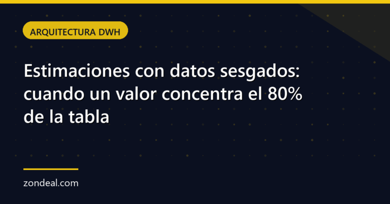 Estimaciones con datos sesgados: cuando un valor concentra el 80% de la tabla