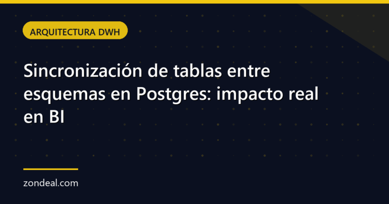 Sincronización de tablas entre esquemas en Postgres: impacto real en BI